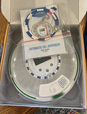 LiveFine 28-Day Automatic Pill Dispenser with LCD Display & Key Lock, Clear Lid