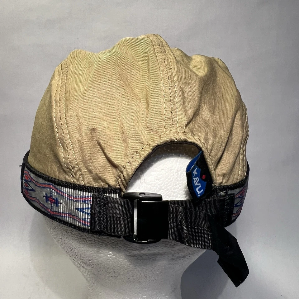 Vintage Kavu Seattle Hiking Hat Nylon Aztec Strap Cap Medium Multicolor Gorpcore - Imagem 4 de 4