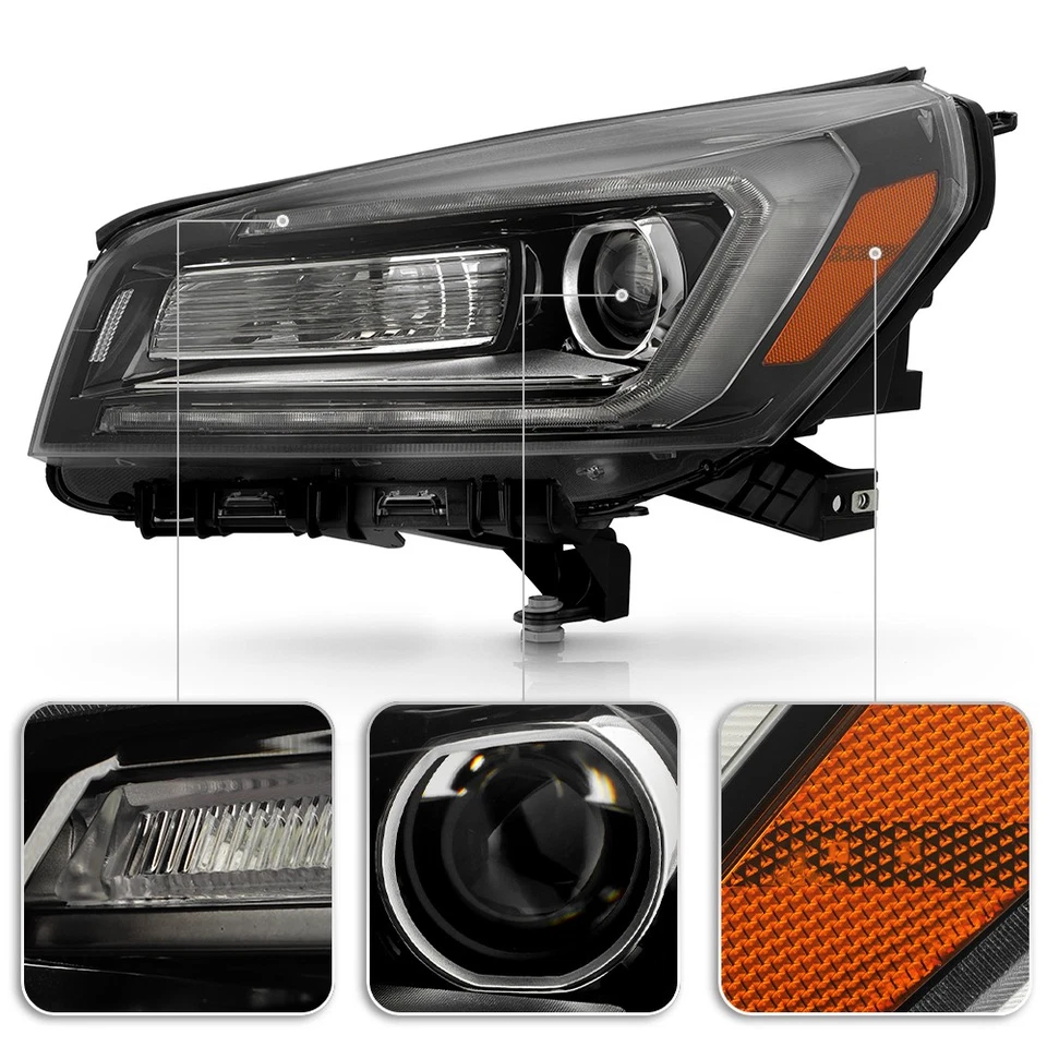 2013-2016 GMC Acadia Halogen LED Tube Projector Headlights Headlamps Left+Right - Image 4 of 4