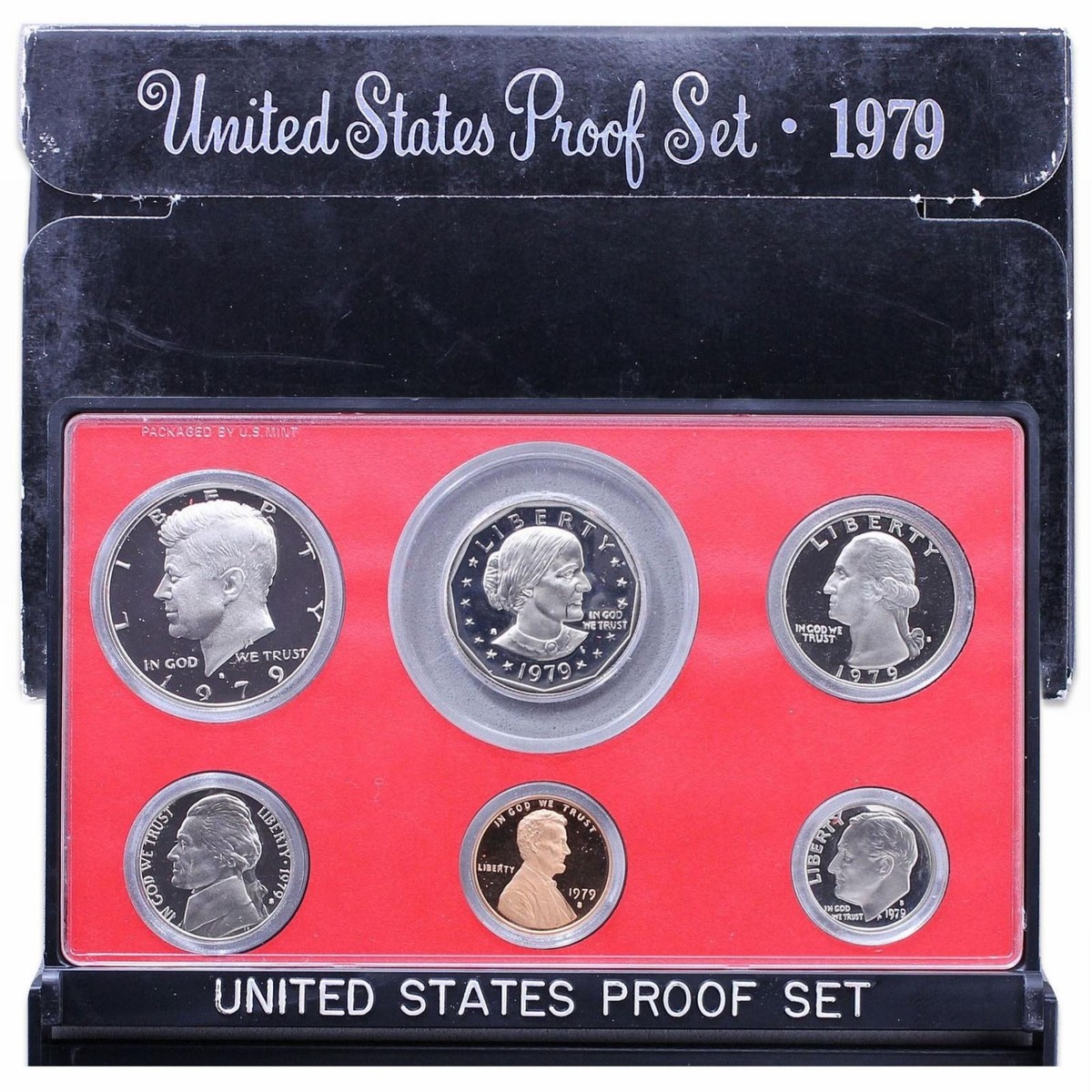 コレクション Guyana proof set 1979 GUYANA 1 CENT - 1 DOLLAR 1979 BU Proof Set With Franklin