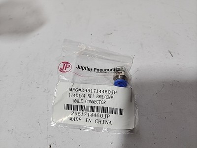  JUPITER PNEUMATICS 2951714460JP 1/4X1/4 NPT BRS/CMP Male Connector (Lot Of 7)