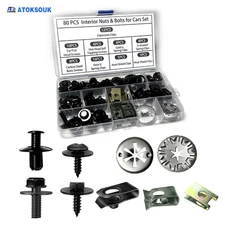 80pcs For Dodge Engine Splash Fastener Fender Liner Body Bolts U-nut Clips