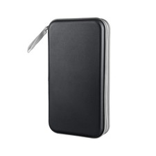 CD DVD Case Holder - 96 Capacity, Hard Plastic, Storage Binder, Black