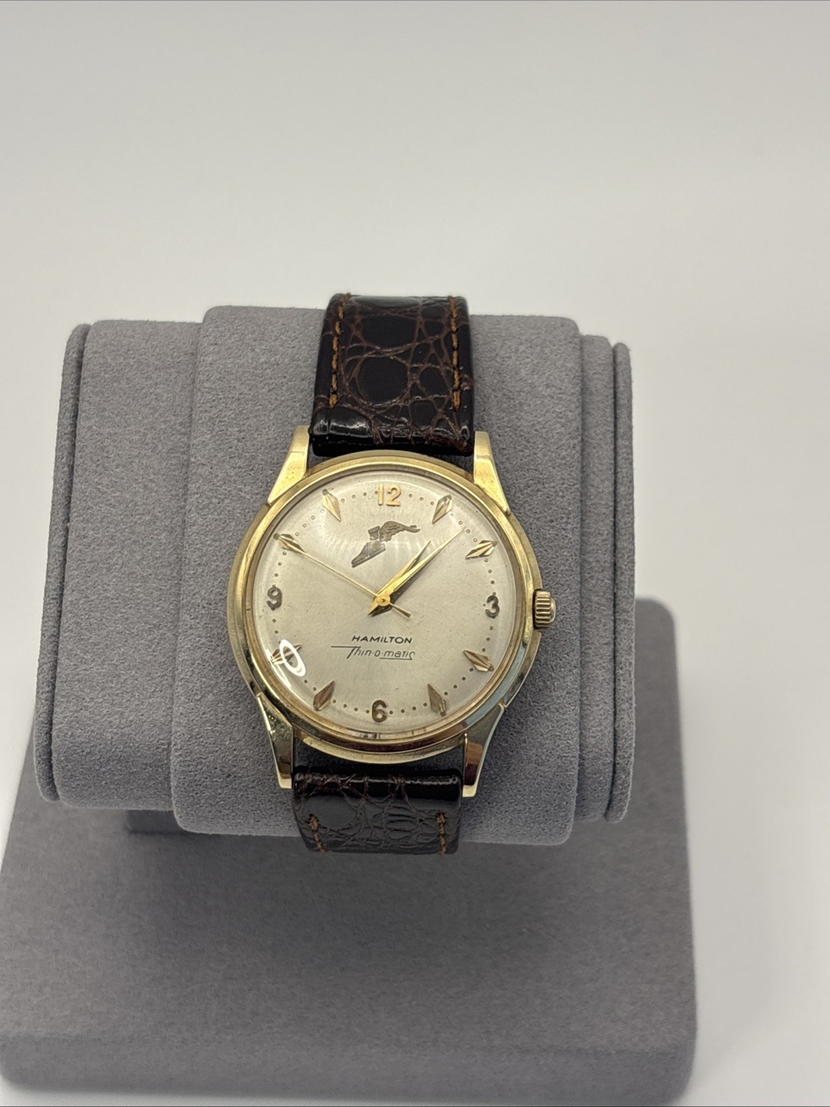 GOODYEAR YEARS OF SERVICE HAMILTON 14k YELLOW GOLD THIN-O- MATIC WATCH