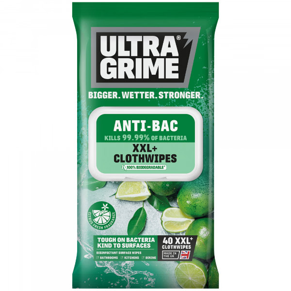 UltraGrime Life Cleaning Wipes - Anti-Bacterial 40 Pack
