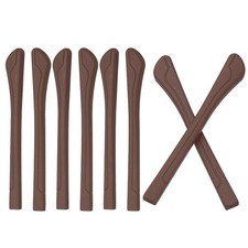 Glasses End Tips Eyeglass Anti Slip Ear Sock Pieces Tube Brown 4 Pairs-12