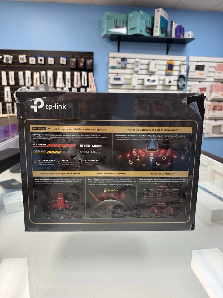 TP-LINK Archer AX11000 Tri-Band Wi-Fi 6 Gaming Router - Black/Red New Sealed - Image 3 of 4
