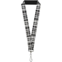 "Buckle-Down Lanyard-1.0\"-Plaid Black/White 22\" X 1\" Multicolor (Us Import)"