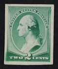 CKStamps: US Stamps Collection Scott#213 2c Washington Unused NG Imperf