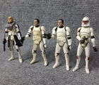 lot of 4 STAR WARS Clone Captain Rex Clone Trooper action FIGURE 3.75" old loose