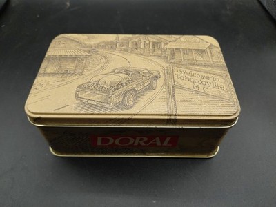 1996 Doral Cigarette Tin With Unopened Box Of Matches