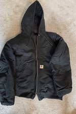 Mens Carhartt 101493-001 Quick Duck Thinsulate Hooded Jacket Black Sz Regular