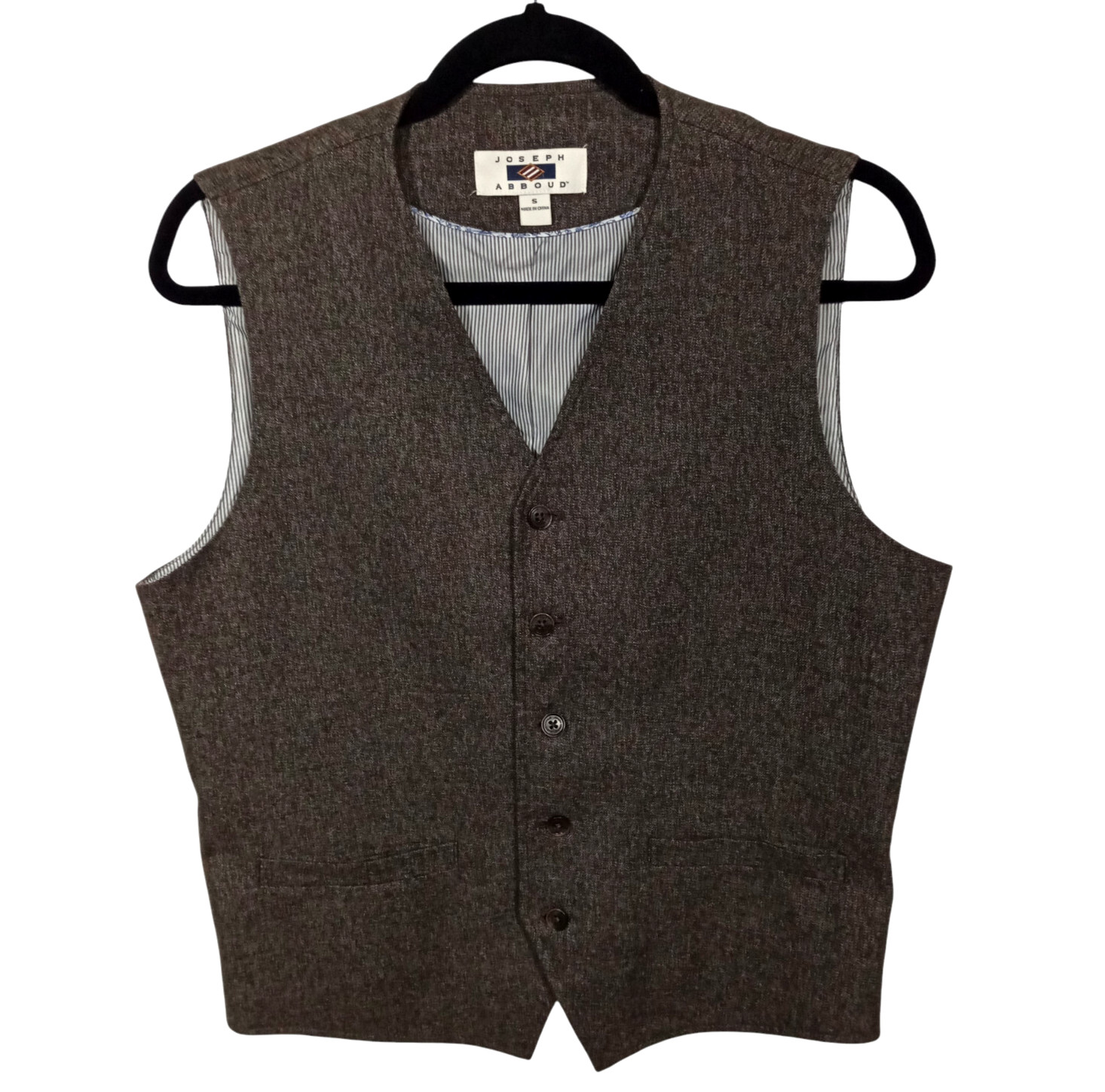 Joseph Abboud Suit Vest Mens S Brown 5 Button Waistcoat Wedd