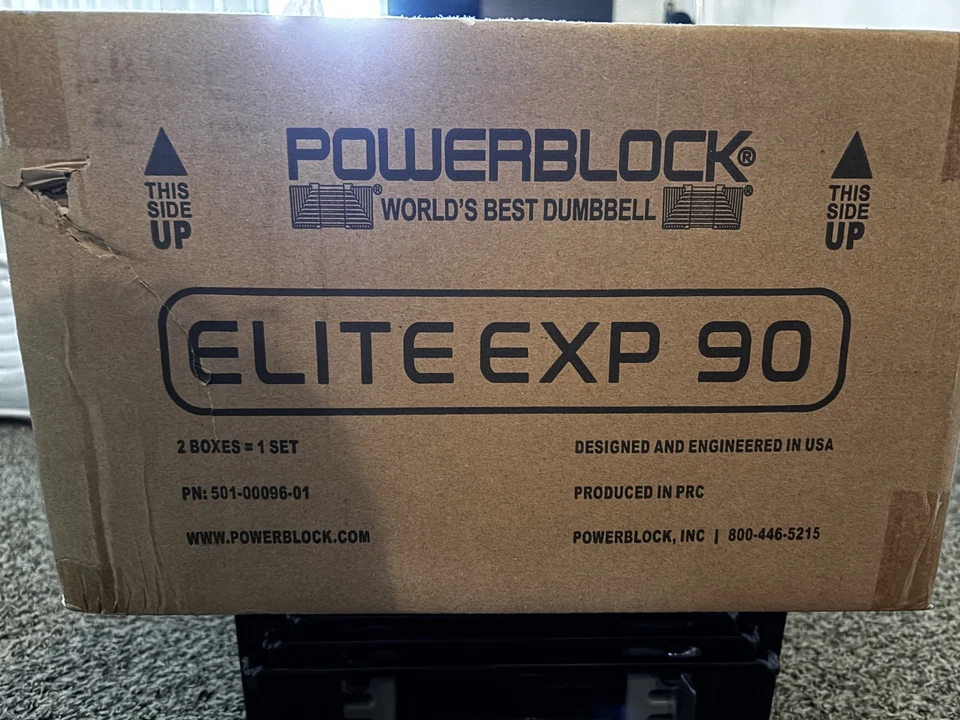 Juego de mancuernas ajustables PowerBlock Elite EXP 5-50 lb - Nuevo en caja Foto 2 de 4