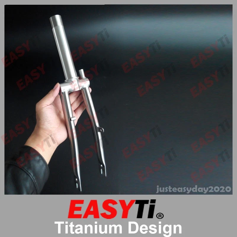 EasyTi Titanium Fork for Brompton Folding Bike frame 1&1/8"-Threaded-283g - Image 3 of 4
