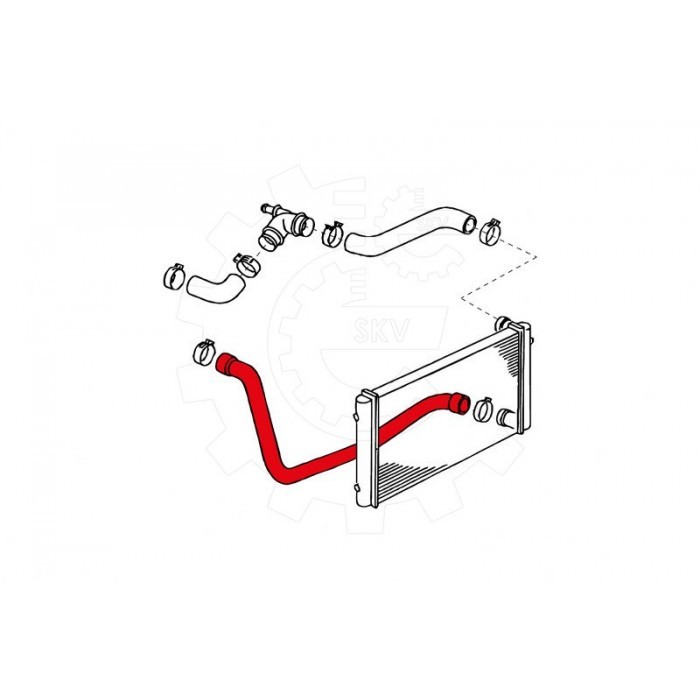 Tuyau radiateur Seat Ibiza II liquide refroidissement Caddy II 6K