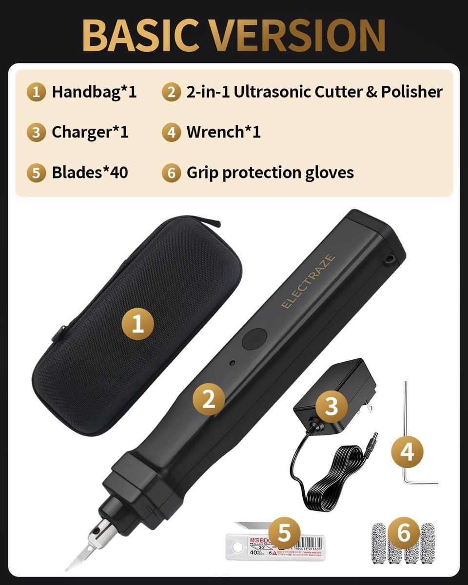 2-In-1 40Khz Ultrasonic Knife, 30W Power Ultrasonic Cutter Knife
