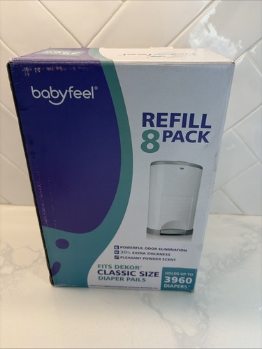 Partial Box Babyfeel Refill 6 Pack Compatible w/DEKOR CLASSIC Size Diaper Pails