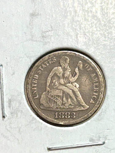 1883 P Seated Liberty Silver Dime- Philadelphia A FINE COIN