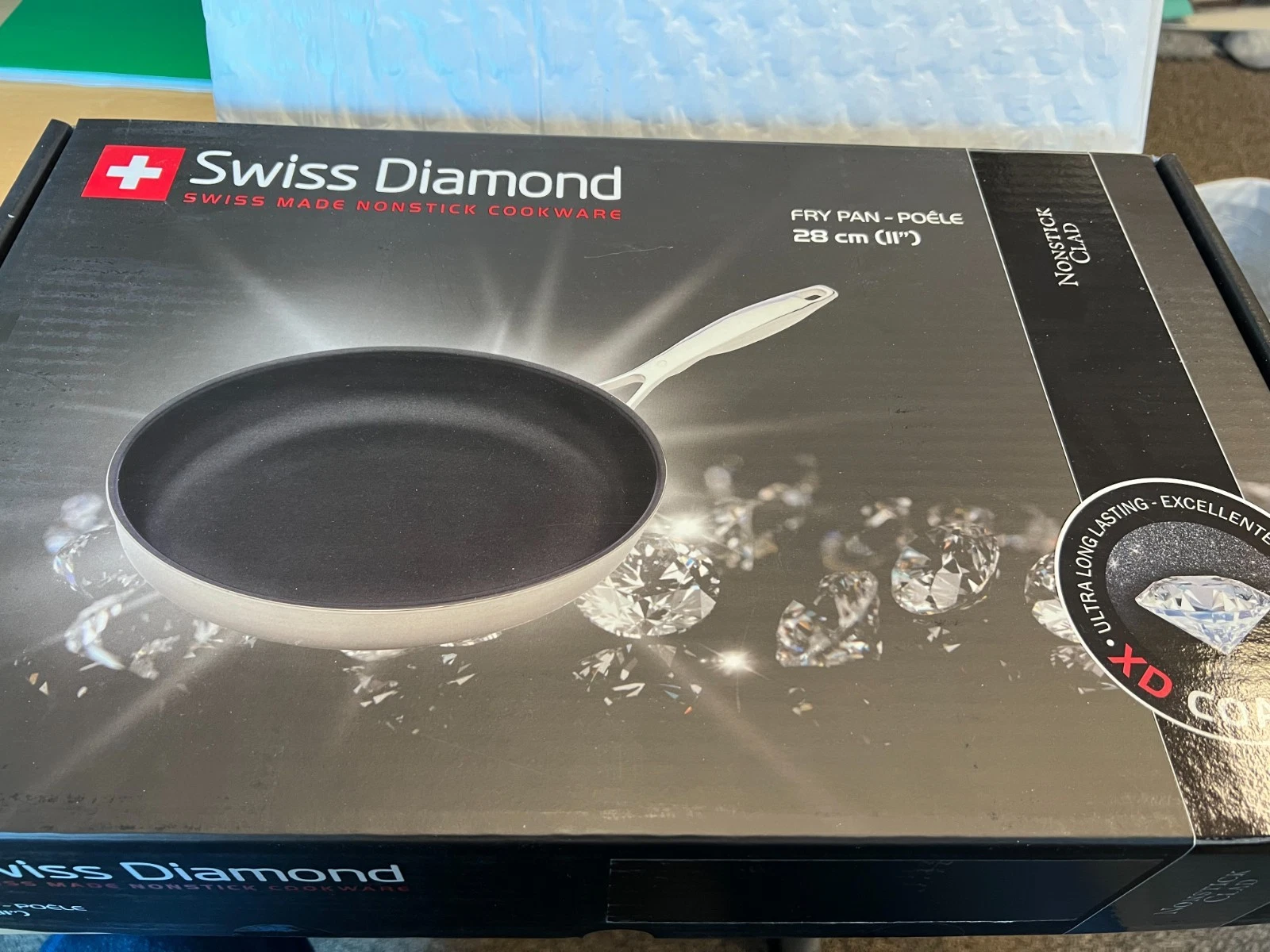Swiss Diamond - 11" Nonstick Clad Fry Pan SDP3528i in retail box