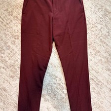 Jf-jferrar Men's Burgundy and Brown Trousers