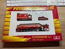 Rietze 99039 Feuerwehr Set mit Fahrzeugen neuester Generation 1:87 Unbespielt