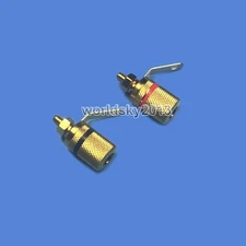 2pcs amplifier speaker wiring terminal binding post cable plugs socket connector