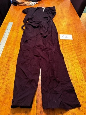 ASOS One Piece Jumpsuit Suit Size  4 Black Lace Trim NWT E1
