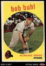 1959 Topps #347 Bob Buhl Braves 3 - VG