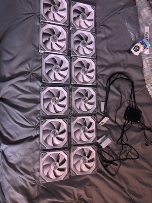 Lian Li uni sl 120mm RGB Case Fan (White) 12x Fans