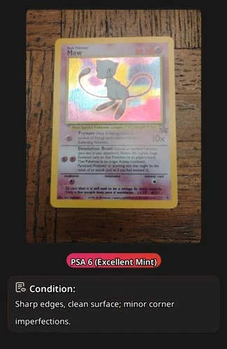 Pokémon TCG Mew Wotc Promo Holo Rare Basic Psychic est. PSA 6 #09/53 Sugimori