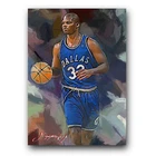 Jamal Mashburn Art Card Limited 24/50 Edward Vela Signed (Dallas Mavericks)