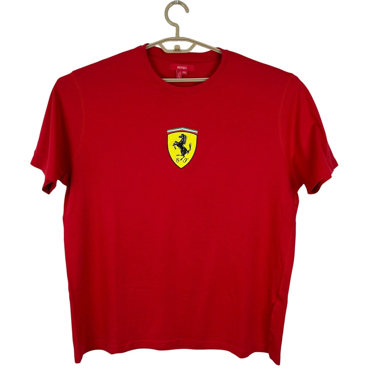 T-shirt Vintage Ferrari – Homme Taille L – Rouge – Logo Scuderia – Années 2000