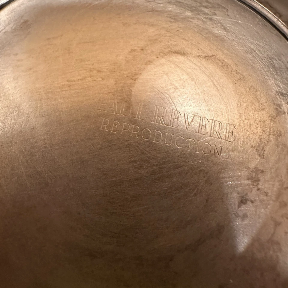 Vintage Paul Revere Reproduction Silver Plated Footed Bowl  - Image 4 of 4