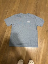 Camiseta deportiva RVCA para hombre azul jaspeado manga corta talla mediana nueva sin etiquetas