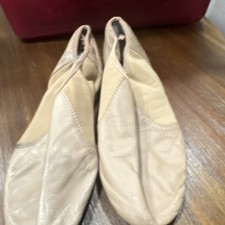 Bloch Women  s Beige Leather Split-Sole Ballet Dance Shoes S0127L