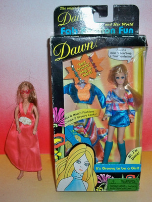 2001 Checkerboard Toys The Original Dawn Fab Fashion Fun DAWN Doll + Vint Dawn