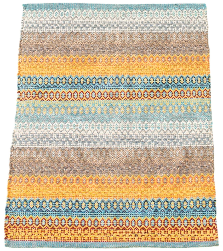 Traditional Vintage Hand Woven Oriental Carpet 2'0" x 3'0" Wool Kilim Area Rug - Image 3 of 4