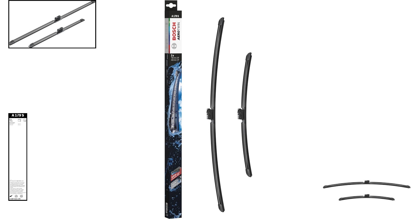 Essuie-glace Bosch Aerotwin A179S contre les traces de pluie sur pare-brise