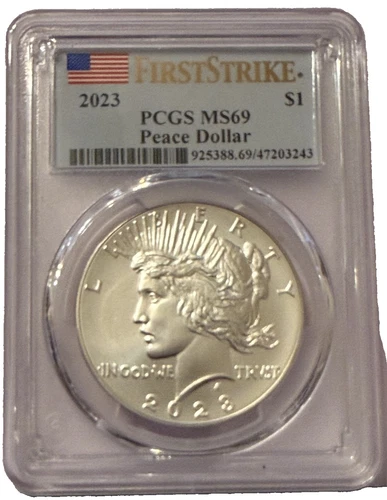 2023-S Peace Silver Dollar, PCGS First Strike  PF69