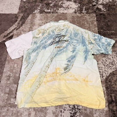 Tommy Bahama Shirt Mens XL Linen Hawaii Paradise Island Aloha Camp Beach