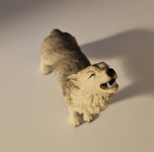 Howling Timber Wolf Hand Painted Figurine 