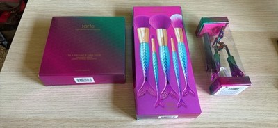 NEW Tarte Mermaid Collection Bundle Palette Brush Set Eyelash Curler Rare