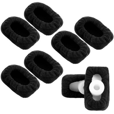 Geyoga 4 Pair Walker Ski Glide Covers 2.36 x 1.18 inches, Black 
