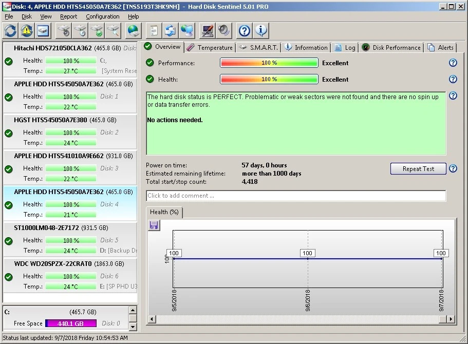 HGST Apple 655-1730F HTS545050A7E362 pn: 0J38105 mlc DA5754 500GB SATA B12-18 - Image 3 of 3