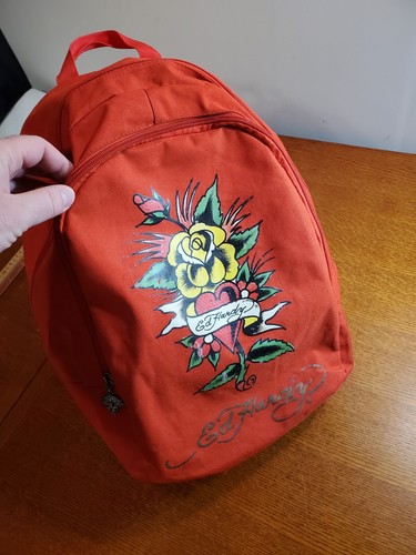 Zaino Ed Hardy By Christian Audigier Cuore Rosa Rosso