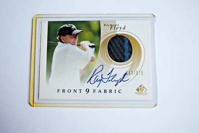 2002 Upper Deck SP Front 9 Golf Relic RAYMOND RAY FLOYD Auto 137/375