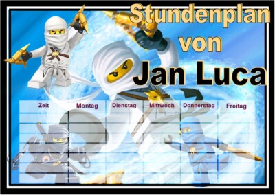 ♥ Stundenplan ♥ NINJA 3 ♥ abwischbar ♥ DIN A4 ♥ mit/ohne Wunsch Name ♥ ♥ Stundenplan ♥ NINJA 3 ♥ abwischbar ♥ DIN A4 ♥ mit/ohne Wunsch Name ♥