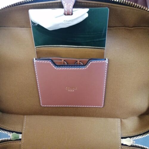CELINE Vanity bag Cosmetics poach Triomphe with storage bag from Japan Used - Picture 12 of 14
