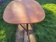 1960s Schreiber Double Gate Leg Teak Veneer Table with Four Chairs